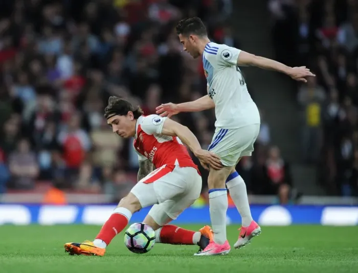 Framed Print : Clash at Emirates: Bellerin vs. Oviedo in Premier League Showdown