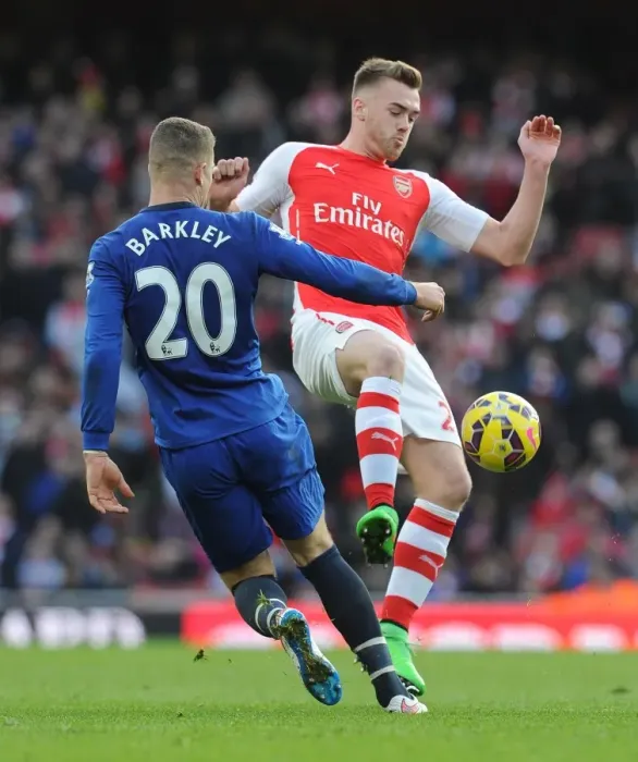 Framed Print : Clash at Emirates: Chambers vs. Barkley - Arsenal vs. Everton, Premier League 2015 Framed Print : Clash at Emirates: Chambers vs. Barkley - Arsenal vs. Everton, Premier League 2015