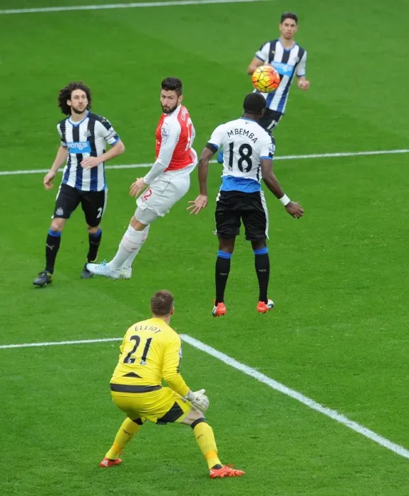 Framed Print : Clash at the Emirates: Giroud vs. Mbemba - Arsenal vs. Newcastle United Framed Print : Clash at the Emirates: Giroud vs. Mbemba - Arsenal vs. Newcastle United
