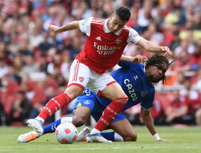 Framed Print : Clash at the Emirates: Martinelli vs. Iwobi in Premier League Showdown