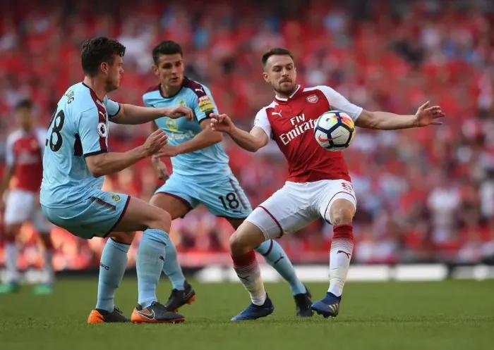 Framed Print : Clash at Emirates: Ramsey vs. Long - Arsenal vs. Burnley, Premier League Framed Print : Clash at Emirates: Ramsey vs. Long - Arsenal vs. Burnley, Premier League