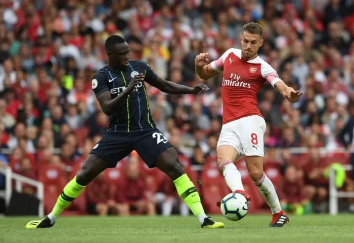Framed Print : Clash at the Emirates: Ramsey vs Mendy - Arsenal vs Manchester City, Premier League 2018-19