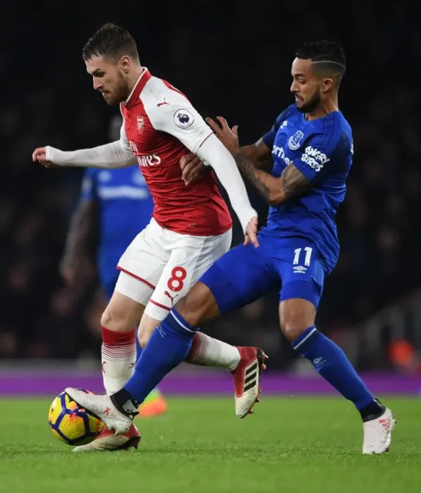 Framed Print : Clash at Emirates: Ramsey vs. Walcott, Arsenal vs. Everton, Premier League