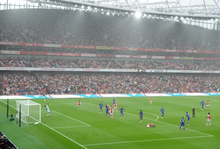 Framed Print : Clash at the Emirates: Saka's Thwarted Effort vs. Mendy's Save - Arsenal vs. Chelsea, 2021-22 Premier League