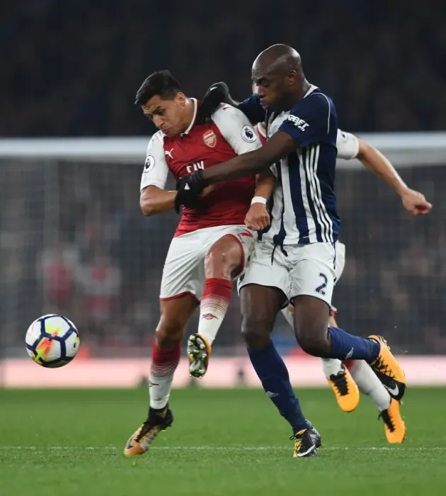 Framed Print : Clash at Emirates: Sanchez vs. Nyom in Arsenal's Battle Against West Brom Framed Print : Clash at Emirates: Sanchez vs. Nyom in Arsenal's Battle Against West Brom