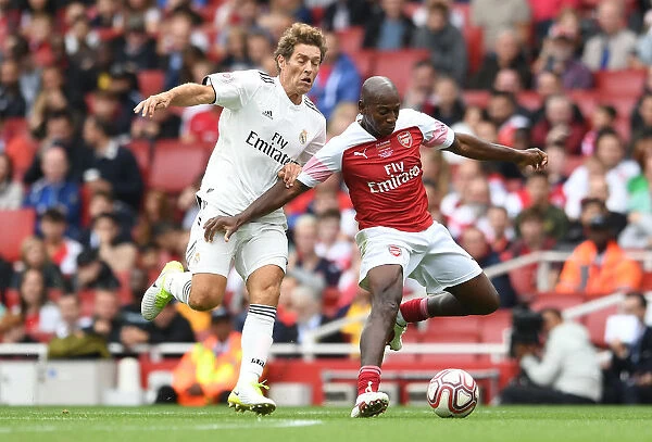A Clash of Football Greats: Luis Boa Morte Shines for Arsenal Legends vs Real Madrid Legends (2018-19)