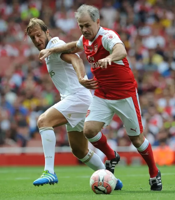 Framed Print : Clash of Football Legends: Arsenal vs. AC Milan