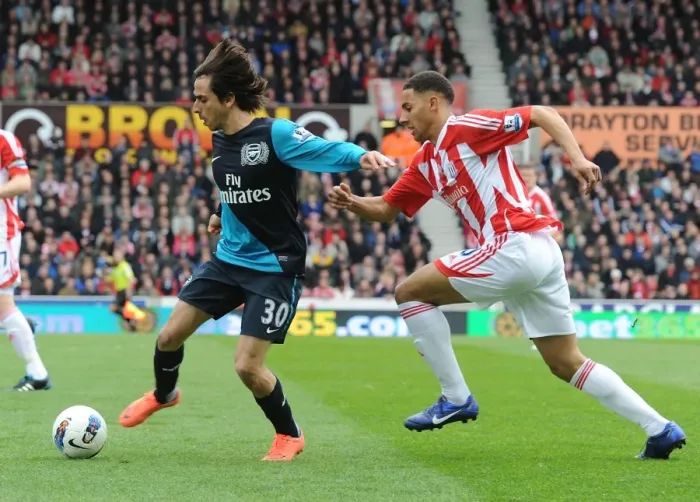 Framed Print : Clash of Forces: Benayoun vs. Shotton - Stoke City vs. Arsenal, Premier League 2011-2012 Framed Print : Clash of Forces: Benayoun vs. Shotton - Stoke City vs. Arsenal, Premier League 2011-2012