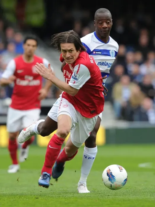 Framed Print : Clash of Forces: Rosicky vs. Diakite - Queens Park Rangers vs. Arsenal, Premier League Framed Print : Clash of Forces: Rosicky vs. Diakite - Queens Park Rangers vs. Arsenal, Premier League