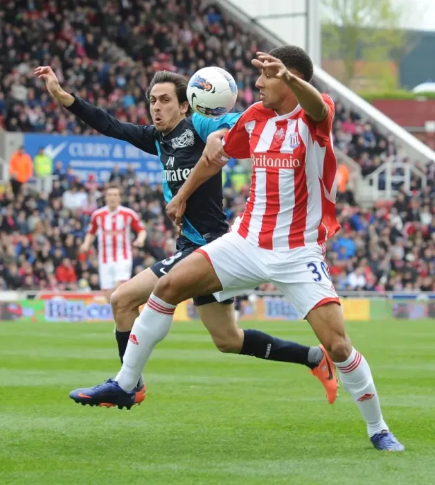 Framed Print : Clash of Fortunes: Benayoun vs. Shotton - Stoke City vs. Arsenal, Premier League, 2012 Framed Print : Clash of Fortunes: Benayoun vs. Shotton - Stoke City vs. Arsenal, Premier League, 2012