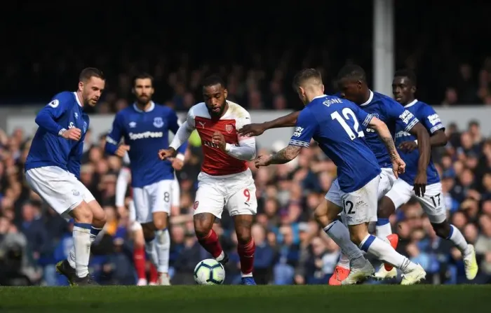 Framed Print : Clash at Goodison Park: Lacazette vs. Sigurdsson and Digne - A Football Rivalry Unfolds Framed Print : Clash at Goodison Park: Lacazette vs. Sigurdsson and Digne - A Football Rivalry Unfolds