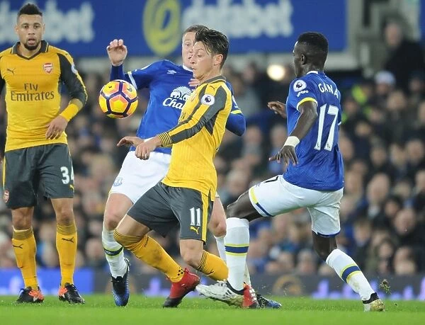 Clash at Goodison Park: Ozil Faces Off Against McCarthy and Gueye in Everton vs. Arsenal Premier League Showdown