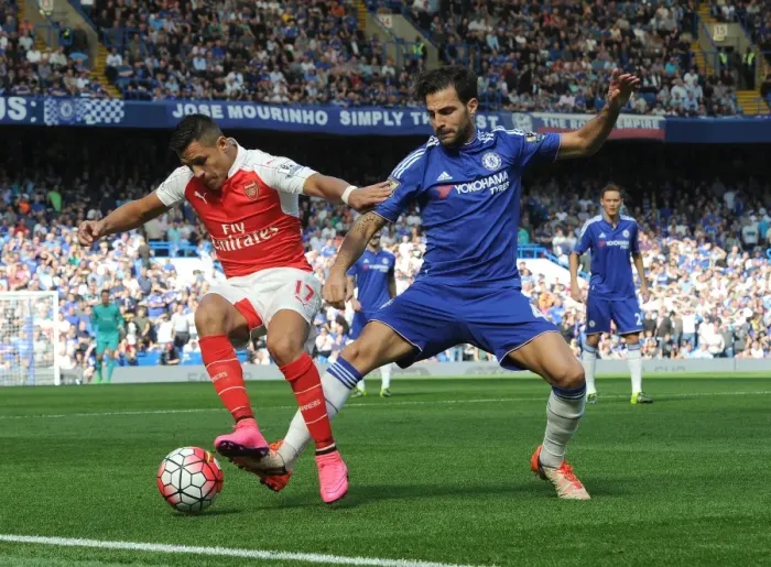 Framed Print : Clash of the Former Gunners: Sanchez vs. Fabregas, Chelsea vs. Arsenal, Premier League 2015-16 Framed Print : Clash of the Former Gunners: Sanchez vs. Fabregas, Chelsea vs. Arsenal, Premier League 2015-16
