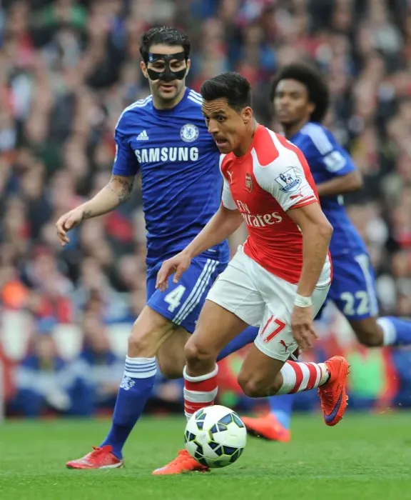 Framed Print : Clash of the Former Guns: Sanchez vs. Fabregas - Arsenal vs. Chelsea, Premier League 2015 Framed Print : Clash of the Former Guns: Sanchez vs. Fabregas - Arsenal vs. Chelsea, Premier League 2015