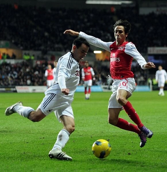 Clash at Liberty: Yossi Benayoun vs. Leon Britton - Swansea City vs. Arsenal, Premier League, 2012