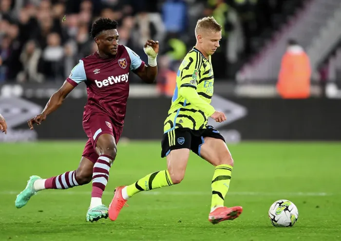 Framed Print : Clash of London: West Ham vs. Arsenal in Carabao Cup Showdown - Zinchenko vs. Kudus Battle Framed Print : Clash of London: West Ham vs. Arsenal in Carabao Cup Showdown - Zinchenko vs. Kudus Battle