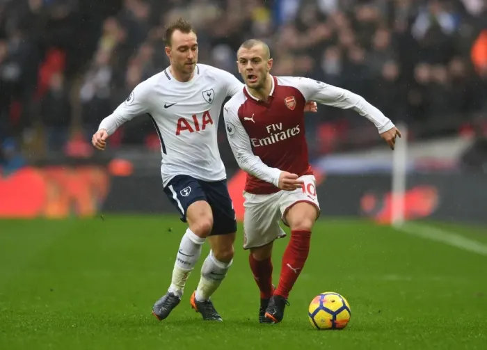 Framed Print : Clash of Midfield Geniuses: Wilshere vs. Eriksen - A Premier League Showdown Framed Print : Clash of Midfield Geniuses: Wilshere vs. Eriksen - A Premier League Showdown