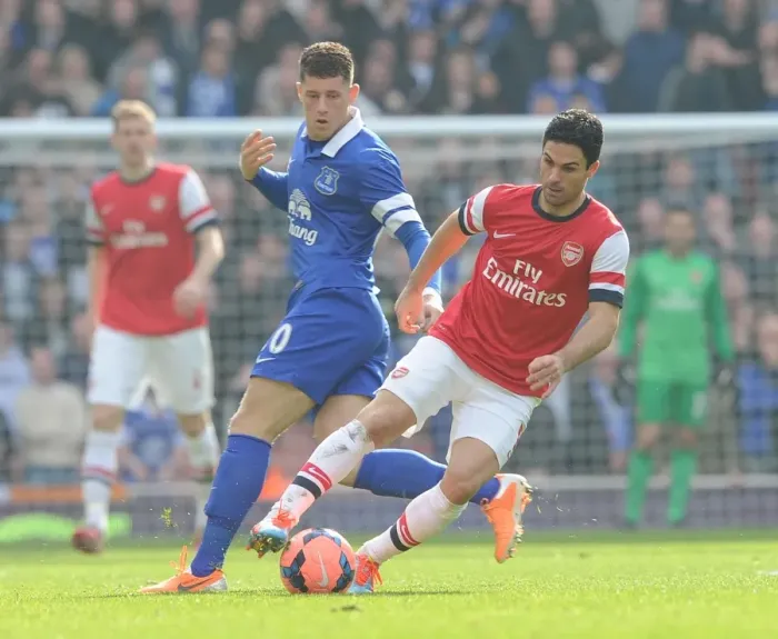Framed Print : Clash of Midfield Maestros: Arteta vs. Barkley in FA Cup Quarter-Final Showdown Framed Print : Clash of Midfield Maestros: Arteta vs. Barkley in FA Cup Quarter-Final Showdown
