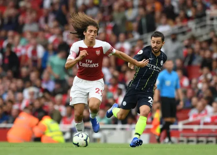 Framed Print : Clash of Midfield Maestros: Guendouzi vs. Silva - Arsenal v Manchester City (2018-19) Framed Print : Clash of Midfield Maestros: Guendouzi vs. Silva - Arsenal v Manchester City (2018-19)