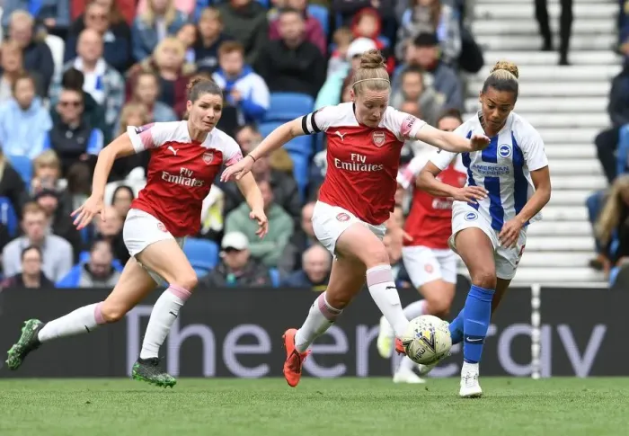 Framed Print : Clash of Midfield Maestros: Kim Little vs Fern Whelan in FA WSL Showdown