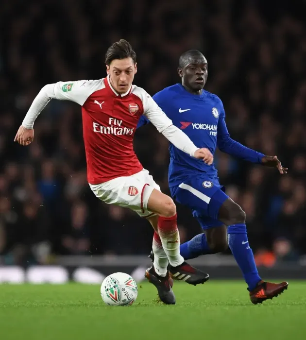 Framed Print : Clash of the Midfield Maestros: Ozil vs. Kante - Arsenal vs. Chelsea Carabao Cup Semi-Final Framed Print : Clash of the Midfield Maestros: Ozil vs. Kante - Arsenal vs. Chelsea Carabao Cup Semi-Final