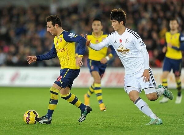 Clash of Midfield Maestros: Santi Cazorla vs. Ki Sung-Yueng (Swansea v Arsenal, 2014-15)