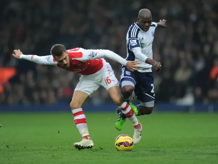Framed Print : Clash of the Midfield: Ramsey vs. Mulumbu - Football Intensity