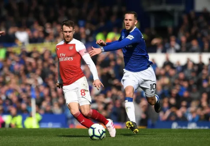 Framed Print : Clash of Midfield Talents: Ramsey vs Sigurdsson, Everton vs Arsenal, Premier League 2018-19 Framed Print : Clash of Midfield Talents: Ramsey vs Sigurdsson, Everton vs Arsenal, Premier League 2018-19