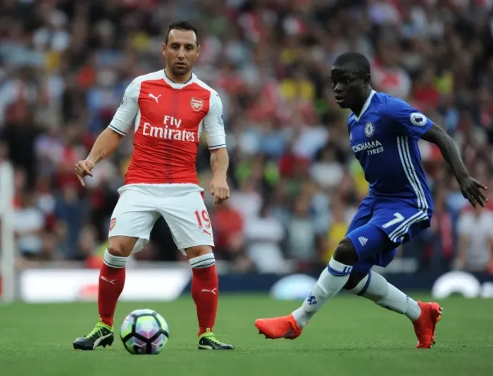 Framed Print : Clash of Midfield Titans: Cazorla vs. Kante - Arsenal vs. Chelsea, Premier League 2016-17 Framed Print : Clash of Midfield Titans: Cazorla vs. Kante - Arsenal vs. Chelsea, Premier League 2016-17