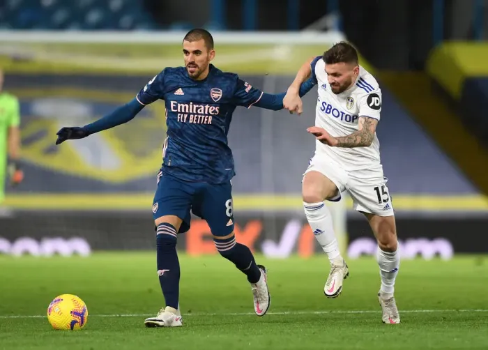 Framed Print : Clash of the Midfield Titans: Ceballos vs. Dallas - Leeds United vs. Arsenal, Premier League 2020-21 Framed Print : Clash of the Midfield Titans: Ceballos vs. Dallas - Leeds United vs. Arsenal, Premier League 2020-21