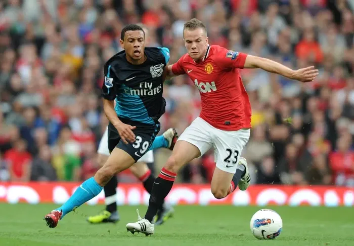 Framed Print : Clash of Midfield Titans: Coquelin vs. Cleverley (Manchester United vs. Arsenal, 2011-12) Framed Print : Clash of Midfield Titans: Coquelin vs. Cleverley (Manchester United vs. Arsenal, 2011-12)