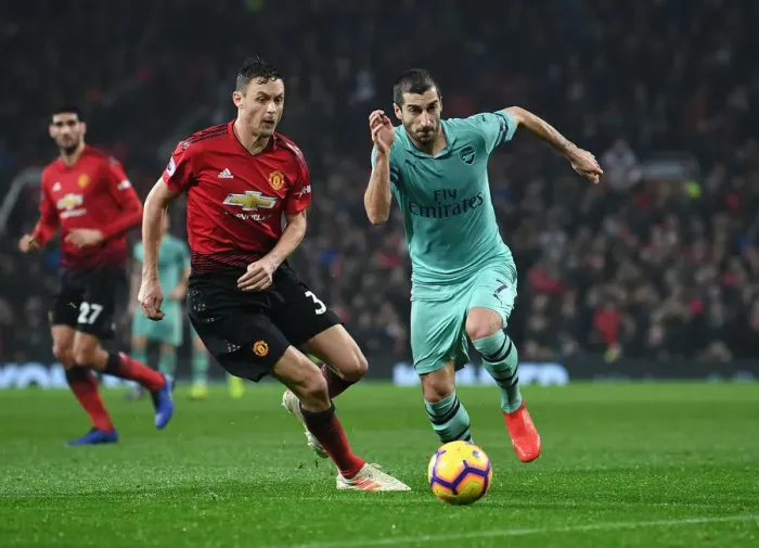 Framed Print : Clash of Midfield Titans: Matic vs. Mkhitaryan - Manchester United vs. Arsenal FC, Premier League Framed Print : Clash of Midfield Titans: Matic vs. Mkhitaryan - Manchester United vs. Arsenal FC, Premier League