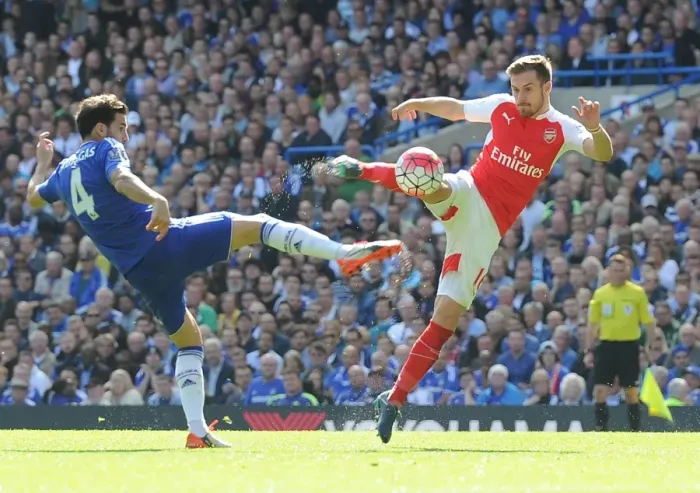 Framed Print : Clash of the Midfield Titans: Ramsey vs. Fabregas (Chelsea vs. Arsenal, 2015-16) Framed Print : Clash of the Midfield Titans: Ramsey vs. Fabregas (Chelsea vs. Arsenal, 2015-16)