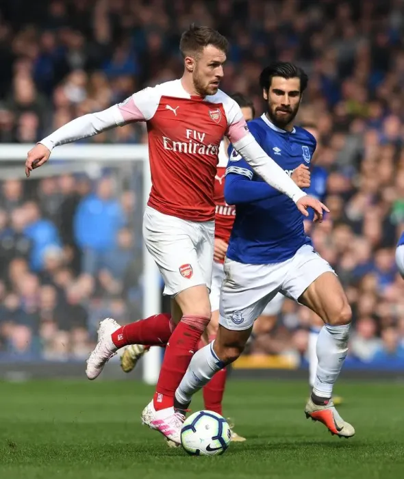 Framed Print : Clash of Midfield Titans: Ramsey vs. Gomes - Premier League 2018-19: Everton vs. Arsenal Framed Print : Clash of Midfield Titans: Ramsey vs. Gomes - Premier League 2018-19: Everton vs. Arsenal