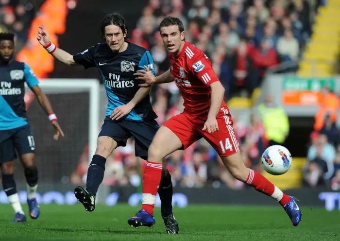 Framed Print : Clash of Midfield Titans: Rosicky vs. Henderson - Liverpool vs. Arsenal, Premier League, 2012 Framed Print : Clash of Midfield Titans: Rosicky vs. Henderson - Liverpool vs. Arsenal, Premier League, 2012