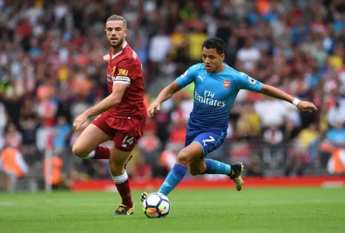 Framed Print : Clash of the Midfield Titans: Sanchez vs. Henderson - Premier League Showdown Framed Print : Clash of the Midfield Titans: Sanchez vs. Henderson - Premier League Showdown