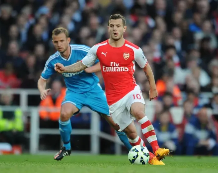 Framed Print : Clash of Midfield Titans: Wilshere vs. Cattermole (Arsenal vs. Sunderland, 2014-15) Framed Print : Clash of Midfield Titans: Wilshere vs. Cattermole (Arsenal vs. Sunderland, 2014-15)