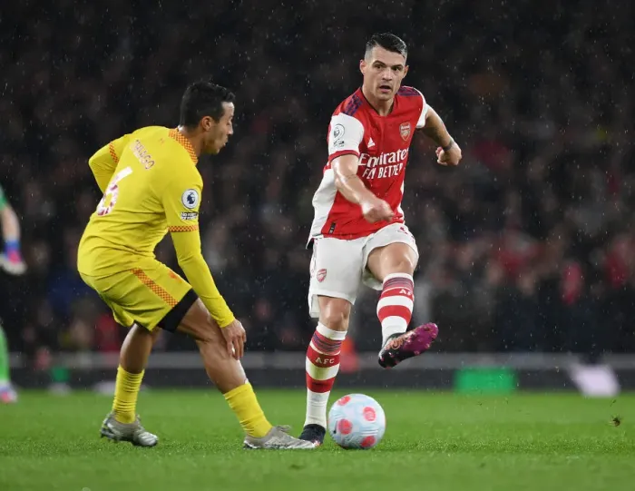 Framed Print : Clash of Midfield Titans: Xhaka vs. Thiago - Arsenal vs. Liverpool, Premier League 2021-22 Framed Print : Clash of Midfield Titans: Xhaka vs. Thiago - Arsenal vs. Liverpool, Premier League 2021-22