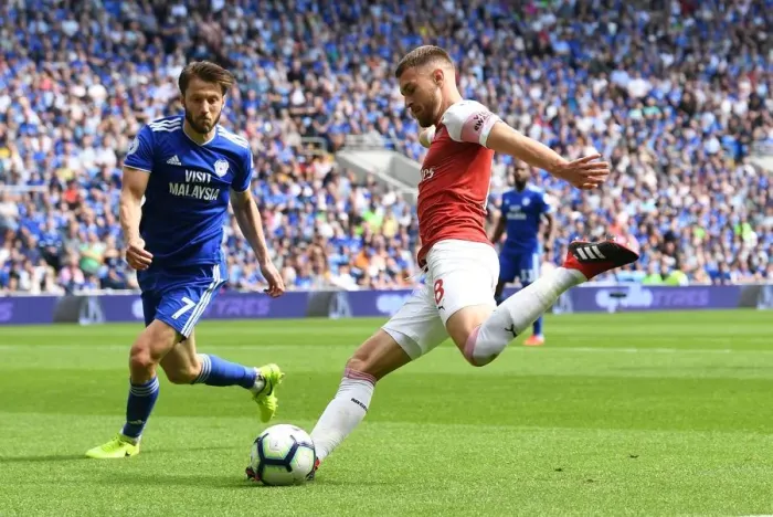 Framed Print : Clash of Midfielders: Ramsey vs. Arter in Cardiff Derby, Premier League 2018-19 Framed Print : Clash of Midfielders: Ramsey vs. Arter in Cardiff Derby, Premier League 2018-19