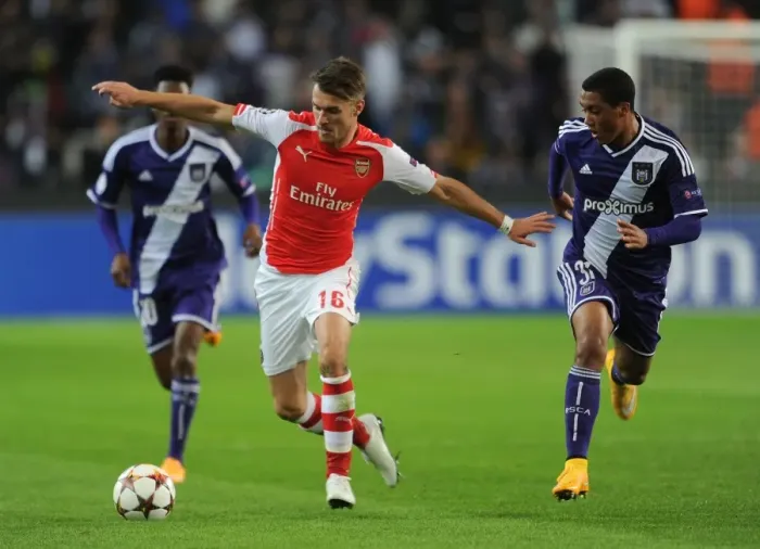 Framed Print : Clash of Midfielders: Ramsey vs. Tielemans in the UEFA Champions League Framed Print : Clash of Midfielders: Ramsey vs. Tielemans in the UEFA Champions League