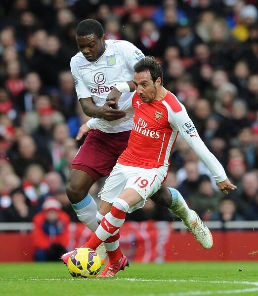 Clash of Midfielders: Santi Cazorla vs. Jores Okore - Arsenal v Aston Villa, Premier League