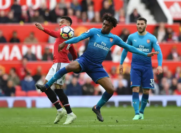 Framed Print : Clash at Old Trafford: Iwobi vs. Lingard - Premier League Showdown
