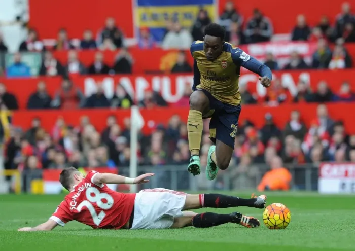Framed Print : Clash at Old Trafford: Welbeck vs. Schneiderlin - Premier League Battle Framed Print : Clash at Old Trafford: Welbeck vs. Schneiderlin - Premier League Battle