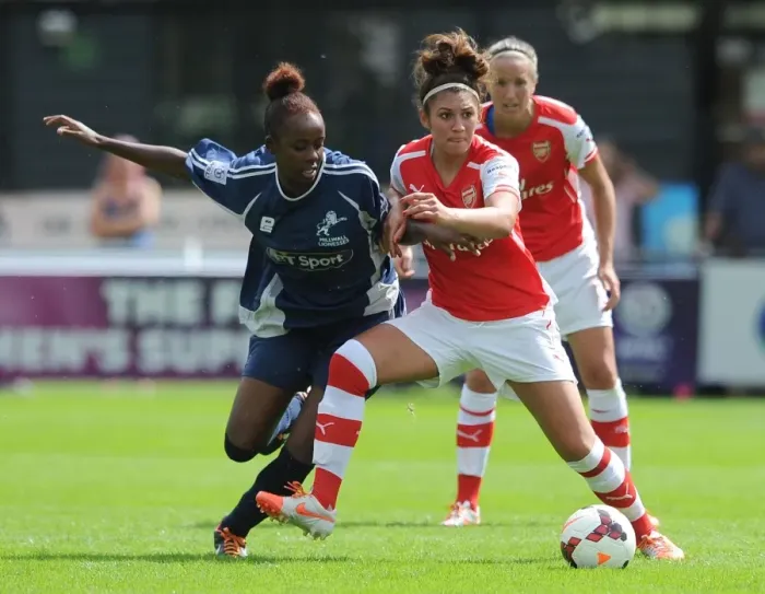 Framed Print : Clash on the Pitch: Bailey vs. Cole in WSL Continental Cup Match