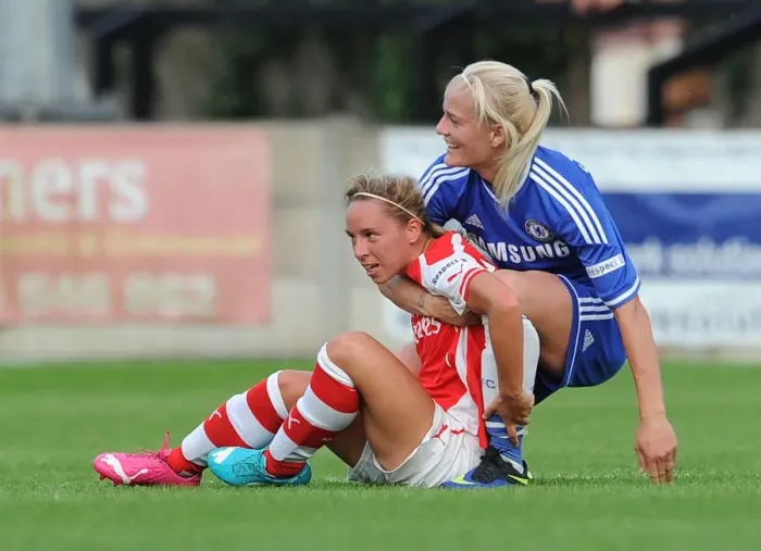 Framed Print : Clash on the Pitch: Nobbs vs. Chapman in Intense WSL Rivalry Framed Print : Clash on the Pitch: Nobbs vs. Chapman in Intense WSL Rivalry