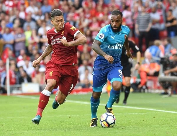 Clash of the Premier League Strikers: Lacazette vs. Firmino - A Riveting Showdown between Arsenal's Lacazette and Liverpool's Firmino (August 2017)