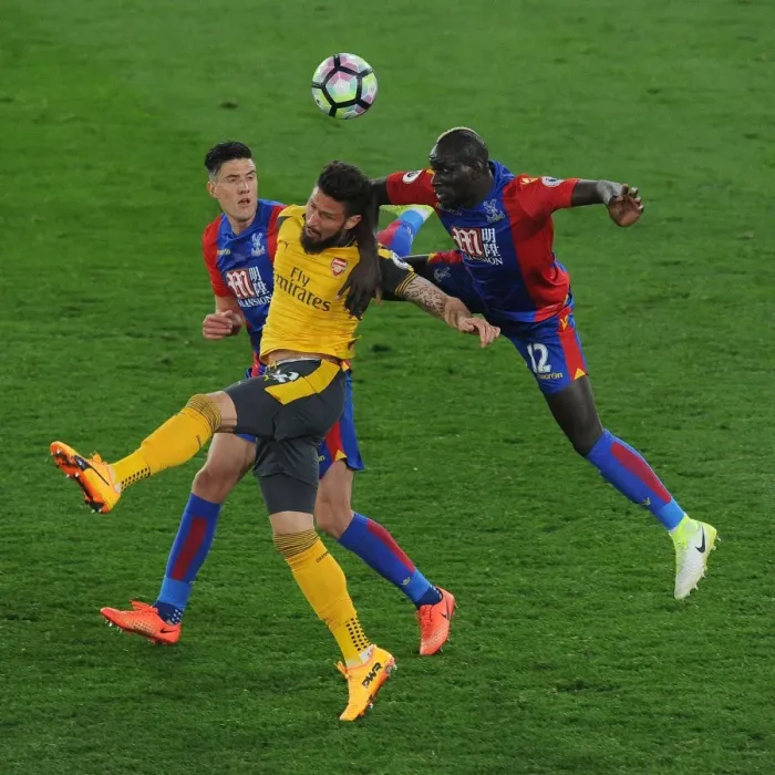 Framed Print : Clash at Selhurst Park: Giroud Faces Off Against Sakho and Kelly (Crystal Palace vs Arsenal, 2016-17) Framed Print : Clash at Selhurst Park: Giroud Faces Off Against Sakho and Kelly (Crystal Palace vs Arsenal, 2016-17)