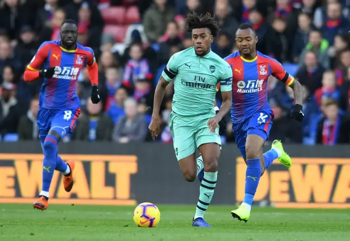 Framed Print : Clash at Selhurst Park: Jordan Ayew vs. Alex Iwobi, Premier League Showdown