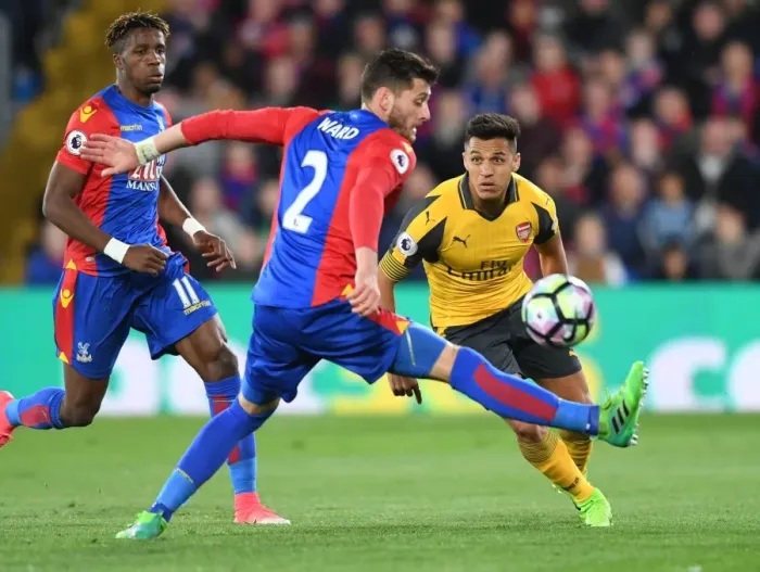 Framed Print : Clash at Selhurst Park: Sanchez vs. Ward in Premier League Showdown Framed Print : Clash at Selhurst Park: Sanchez vs. Ward in Premier League Showdown