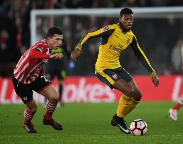 Framed Print : Clash at St. Mary's: Jeff Reine-Adelaide vs. Pierre-Emile Hojbjerg - FA Cup Fourth Round Showdown Framed Print : Clash at St. Mary's: Jeff Reine-Adelaide vs. Pierre-Emile Hojbjerg - FA Cup Fourth Round Showdown